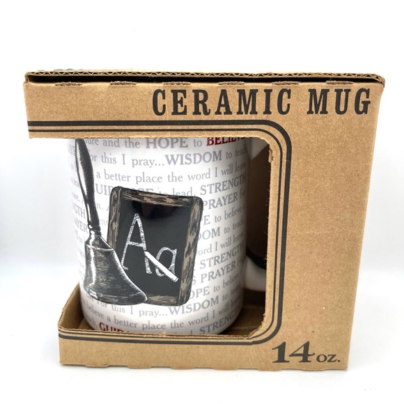 NEW in box Ceramic CARSON Teacher Coffee Mug 14oz - Picture 2 of 4